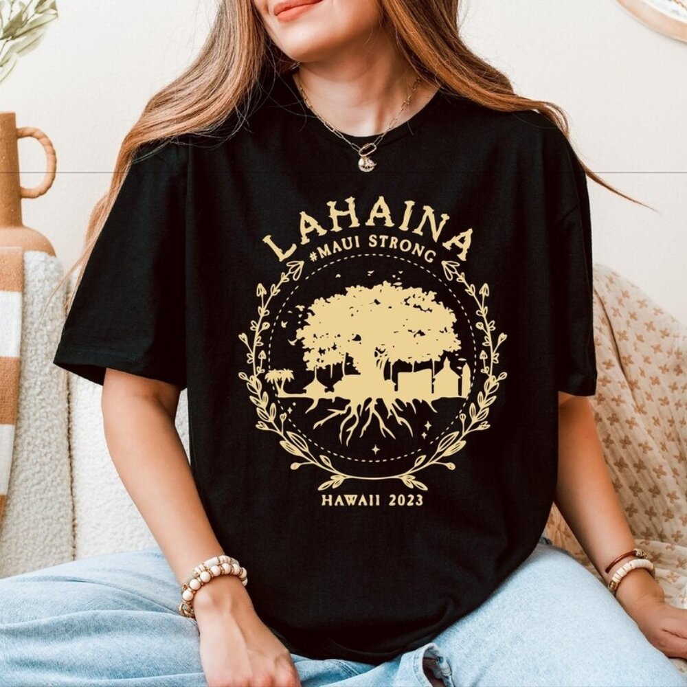 Maui Strong Banyan Tree T-Shirt, Lahaina Support Graphic Tee